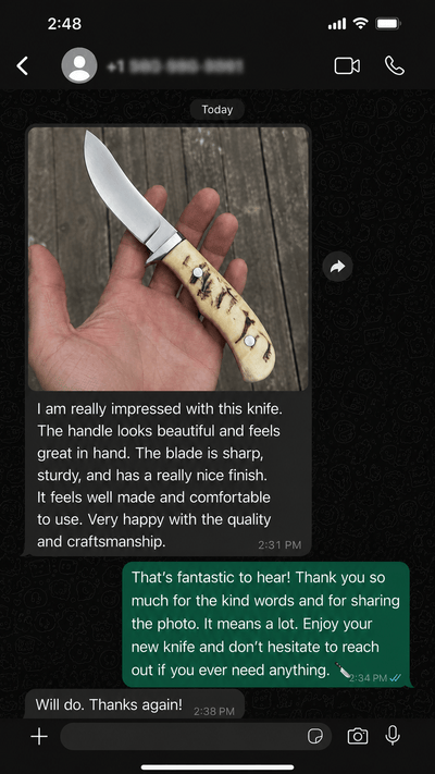 Customer WhatsApp review 10