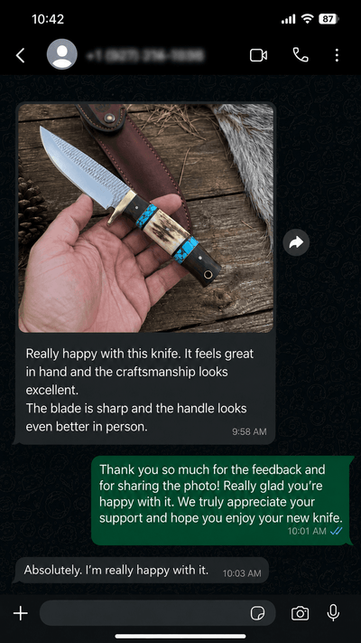 Customer WhatsApp review 15