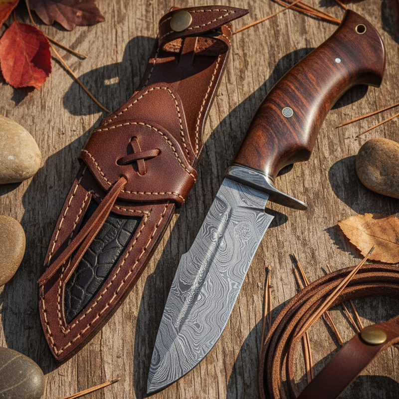 Hunter’s Damascus Ridge Hunting Knife