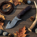 Blackwood Tracker – Custom Handmade Damascus Guthook Knife