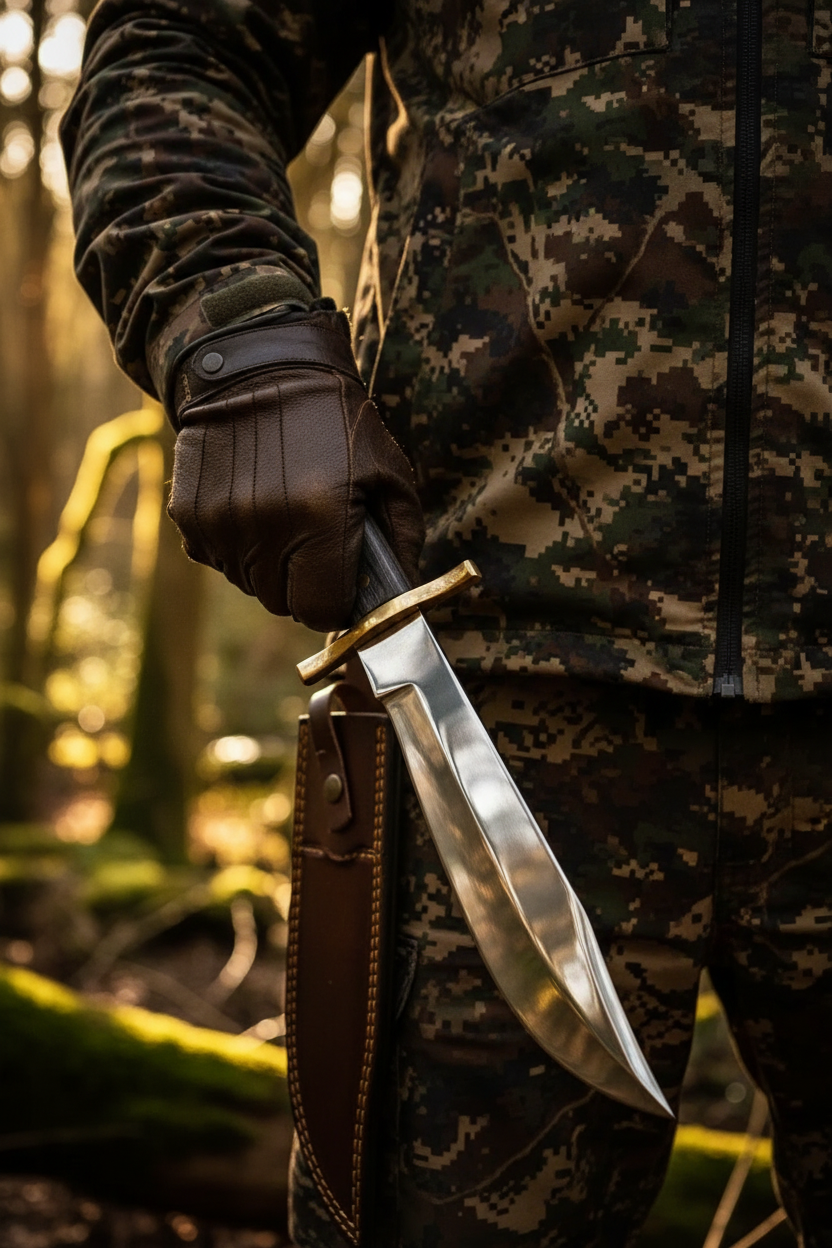 Bowie Frontier Legacy Knife - hunter in scene torso