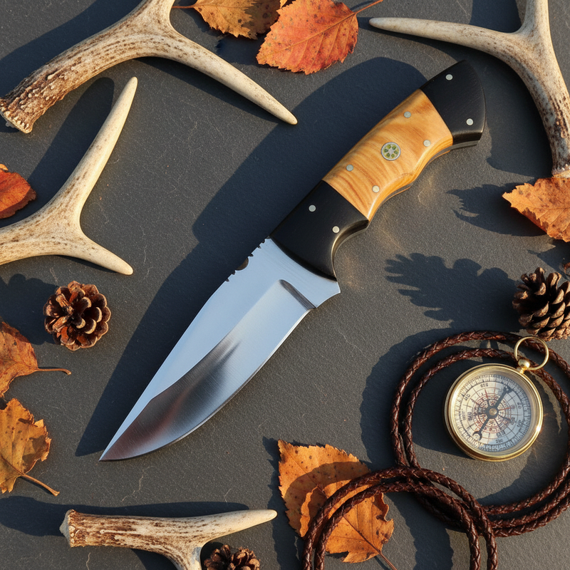Hunter’s Olive Shadow D2 Hunting Knife