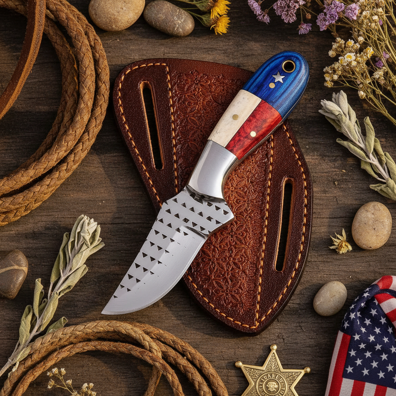 Cowboy’s Lone Star Rasp Steel Knife